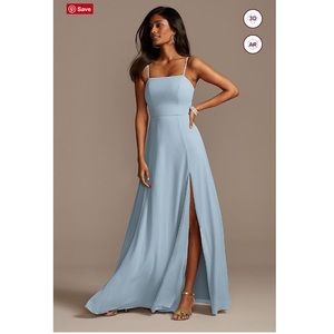 David’s Bridal Spaghetti Strap Dress with Slit